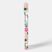 Kleurrijke Roze Bloementuin Monogram Case-Mate iPhone Case (Achterkant / Links)