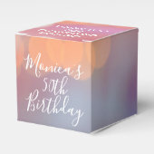 Kleurrijke Roze Bokeh Lichten Dank Je 2" Feestje Bedankdoosjes (Voorkant Zijde)