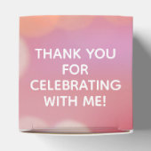 Kleurrijke Roze Bokeh Lichten Dank Je 2" Feestje Bedankdoosjes (Bovenkant)