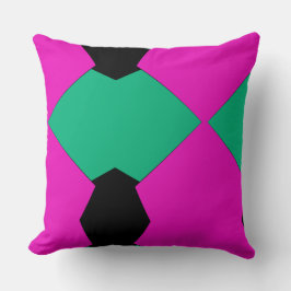 Kleurrijke roze en groene Abstracte menimalistisch Kussen