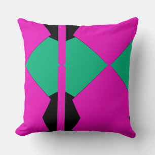 Kleurrijke roze en groene Abstracte menimalistisch Kussen