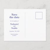 Kleurrijke roze en Lila typografie Save the Date Briefkaart (Achterkant)