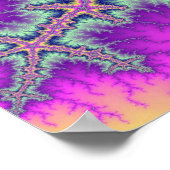 Kleurrijke roze en mint groene regenboog poster (Hoek)