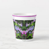 Kleurrijke roze en Paarse hydrangea Design Latte M Mok (Voorkant)