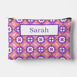 Kleurrijke roze en Paarse Spaans-stijl Tegel Patte Etui