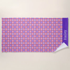 Kleurrijke roze en Paarse Spaans-stijl Tegel Patte Strandlaken