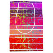 Kleurrijke, roze en Paarse strepen, vuurwerk Medium Cadeauzakje (Voorkant)