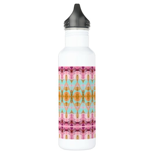 Kleurrijke roze en pruim waterfles (Links)