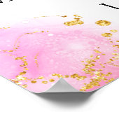 Kleurrijke Roze en Sinaasappel Tropische Bloemen W Poster (Hoek)