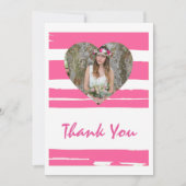 Kleurrijke roze en witte Waterverf Foto Graduati Kaart (Voorkant)