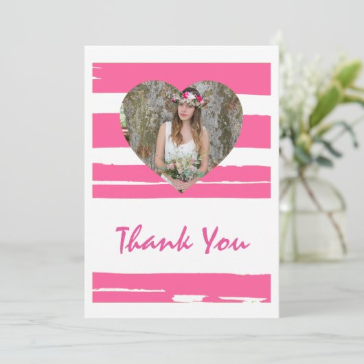 Kleurrijke roze en witte Waterverf Foto Graduati Kaart (Staand voorkant)