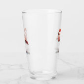 Kleurrijke Roze Flamingo, aanpasbaar Glas (Links)