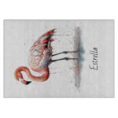 Kleurrijke Roze Flamingo, aanpasbaar Snijplank (Voorkant)