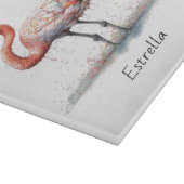 Kleurrijke Roze Flamingo, aanpasbaar Snijplank (Hoek)