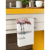 Kleurrijke Roze Flamingo, aanpasbaar Theedoek