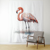 Kleurrijke Roze Flamingo, aanpasbaar Wandkleed (In situ)
