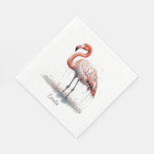 Kleurrijke roze flamingo in pointillisme stijl servet (Hoek)