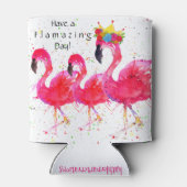 Kleurrijke Roze Flamingo Koelbox Blikjeskoeler (Achterkant)