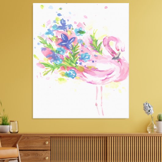Kleurrijke roze flamingo print kunstliefhebbers (Insitu (Woonkamer))