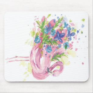 Kleurrijke roze flamingo print kunstliefhebbers muismat
