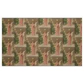 Kleurrijke  roze kerstengeltextiel stof (Fat Quarter)