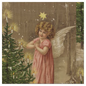 Kleurrijke  roze kerstengeltextiel stof (Close Up)