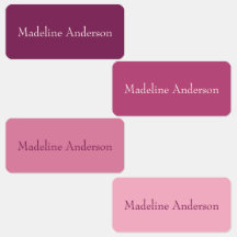 Kleurrijke Roze Kinderen Naam Labels voor Kleding