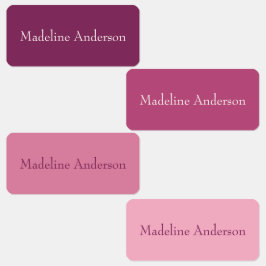 Kleurrijke Roze Kinderen Naam Labels voor Kleding