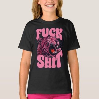Kleurrijke Roze Luipaard Grafische T-Shirt voor Ti