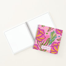 Kleurrijke Roze Magenta Bloemrijke Schetsboek