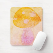 Kleurrijke Roze Oranje Waterverf Paddestoel Muismat (Met muis)