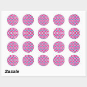 Kleurrijke roze, paarse en blauwe sticker (Vel)