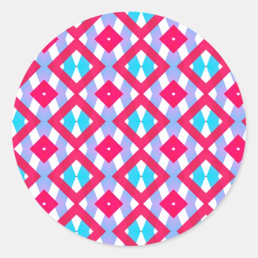 Kleurrijke roze, paarse en blauwe sticker (Voorkant)