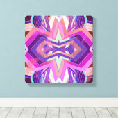 Kleurrijke Roze Paarse Geometrische Vibes Canvas Afdruk (Insitu (Houten vloer))