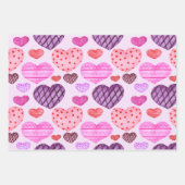 Kleurrijke roze, Paarse, rode Valentijnsdag Inpakpapier Vel (Voorkant 2)