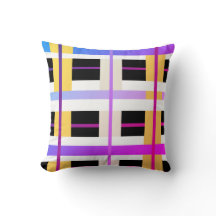 Kleurrijke roze patroon throw kussenhoes