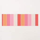 Kleurrijke Roze Perzik Gepersonaliseerde Kleurstre Yogamat (Achterkant (horizontaal))