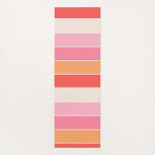 Kleurrijke Roze Perzik Gepersonaliseerde Kleurstre Yogamat (Achterkant)