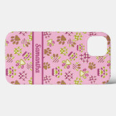 Kleurrijke Roze Pootjes Persoonlijk Case-Mate iPhone Case (Achterkant (horizontaal))
