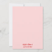 Kleurrijke Roze Praten Dertig Getrokken 30ste Verj Kaart (Achterkant)