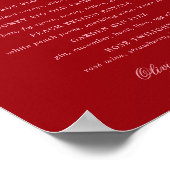 Kleurrijke Roze Rode Script Handtekening Drankmenu Poster (Hoek)