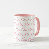 Kleurrijke roze & rode zeepaardje Ocean-thema Mok (Voorkant rechts)