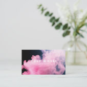 Kleurrijke Roze Rook Vape Shop Visitekaartje (Staand voorkant)