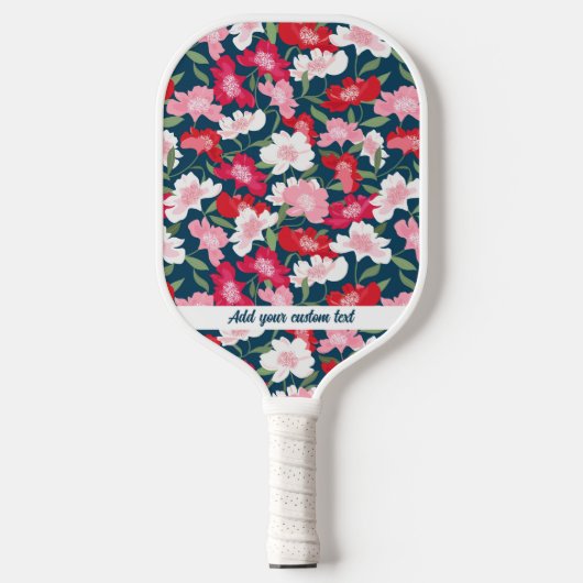 Kleurrijke roze roze flessenpatroon Alle aangepast Pickleball Paddle (Voorkant)