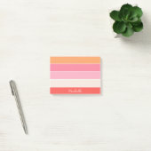 Kleurrijke Roze Sinaasappel Gepersonaliseerde Kleu Post-it® Notes (Kantoor)