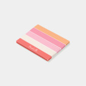 Kleurrijke Roze Sinaasappel Gepersonaliseerde Kleu Post-it® Notes (Schuin)