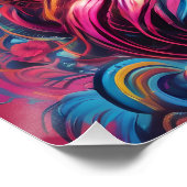 Kleurrijke Roze Suikerschedel geen c5 Glanzend Pos Perfect Poster (Hoek)