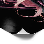 Kleurrijke Roze Suikerschedel geen p5 Glanzend Pos Perfect Poster (Hoek)