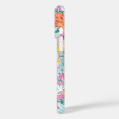 Kleurrijke Roze Tuin Met Initialen Case-Mate iPhone Case (Achterkant / Links)