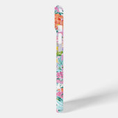 Kleurrijke Roze Tuin Met Initialen Case-Mate iPhone Case (Achterkant / Links)